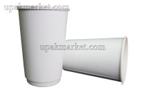 Стакан бумажный 400мл 90мм Белый 2-х слойный ГН Виридо /16уп х 15шт/ 