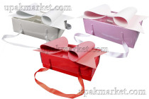 Набор подарочных коробок (1/15шт) Самосборная с прозрачной крышкой и бантом. В256\В263\В264\В267