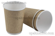 Стакан бумажный 250мл 80мм Крафт 2-х слойный ГН Виридо /20уп х 30шт/
