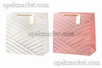 Пакет бумажный подарочный 38х38х18 Люкс с тиснением микс 