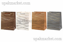 Пакет бумажный подарочный 23х18х10см Люкс c тиснением