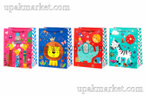 Пакет бумажный подарочный 18х10х23см Люкс c тиснением