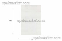 Пакет бумажный пищевой 300х170х70 белый ОДП 40гр