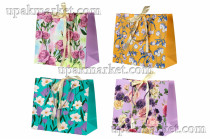 Пакет бумажный подарочный 20 х 25 х 10см Люкс с бантом