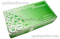 Перчатки винил.неопудр. LINGER M  /10х100шт/ (10)
