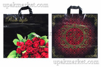 Пакет с петлевой ручкой 45х43 95мкм "Букет роз" ДПА /8уп х 50/