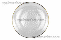 Тарелка пластиковая 230мм с каемочкой "Кристалл" Royal Party /40уп х 6шт/