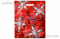 Пакет НГ с вырубной ручкой 38х47см "Ажур" Интерпак /10уп х 50шт/ 