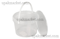 Ведро 0,5л прозрачное /133х60/ Спектр-Пласт 