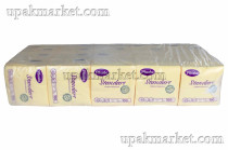 Салфетки 24х24 однослойные 100 листов Стандарт Желтые PLUSHE