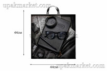 Пакет с петлевой ручкой ПВД 44х44 "Монополия" 70мкм Интерпак /10уп х 25шт/