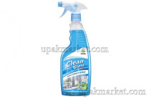 Очиститель стекол и зеркал 600мл с триггером CLEAN GLASS голубая лагуна GraSS 