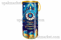 НГ Туба 1500гр НОВОГОДНИЕ КУРАНТЫ d12 х h34см