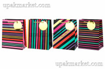 Пакет бумажный подарочный 18х23х10см Люкс