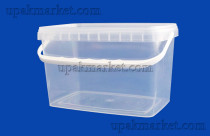  Ведро/крышка   2л   прозрачное  прямоугольное /191*129*91/   Новосиб   (160шт)  