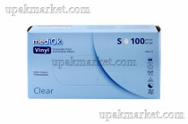 Перчатки виниловые неопудренные прозрачные VINYL MEDIOK S /10х100шт/ (10)	