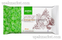 Салфетки влажные 50шт освежающие Бумфа АМРА 