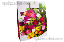 Бумажный пакет 26х32 "Цветы"