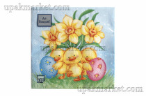 Салфетки 33х33 трехслойные Art Bouquet Пасхальные утята 20 шт