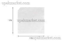 Пакет бумажный пищевой Уголок 170х170 ОДП белый 40гр НПФ 