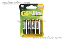 Батарейка GP AA/LR6 (пальчиковая) Ultra Alkaline BL4 