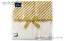 Салфетки 33х33 трехслойные Art Bouquet 20 шт Подарок золото