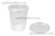 Банка с крышкой 0,52л прозрачная 95х116 Спектр-Пласт