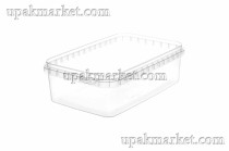 Ведро 1л прозрачное прямоугольное /141х101х103/ Энтерпак