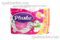 Туалетная бумага PLUSHE "Premium Aroma" Жемчуг и хлопок 3х сл. 15м ароматиризованная (6 рулонов в упаковке)