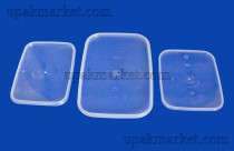 Крышка к банке   0,5л   прозрачная прямоугольная НИЗКАЯ   /130*105/   Энтерпак   (900шт)