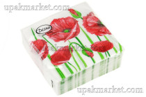 Салфетки 25х25 "Красные маки" 1 сл. 40л ДЕСНА