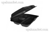 Ланч бокс LB-MAX-3 черный ЭКО /255х190х70/ Мегапласт