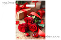 Пакет Тико 31х40 "Три красные розы" глянец.