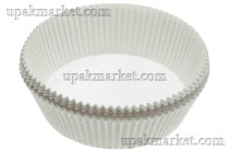 Форма бумажная "Тарталетка" 80х25мм круг белая 40гр ТБФ 