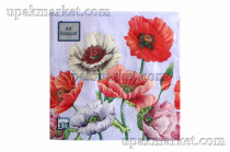 Салфетки 33х33 трехслойные Art Bouquet Поле маков 20 шт