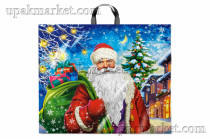 Пакет НГ с петлевой ручкой 60х50см "Дарю подарки" 70мкм ПВД Интерпак /10уп х 25шт/