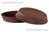 Форма бумажная "Тарталетка" 90х25мм круг коричневая ТБФ /6уп х 1000шт/
