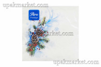 Салфетки НГ 33х33 трехслойные "Синий иней" 20шт PERO Prestige