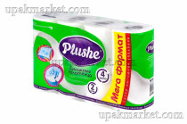 Полотенца бумажные 2слоя белые 4 рулона по 15 метров PLUSHE Ultra comfort