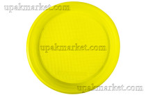 Тарелка пластиковая 170мм 4,5гр желтая Позитрон /28уп х 100 шт/