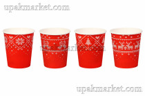 Бумажный стакан КБ 0,250л диам 80мм ГН Новый Год (ассорти)  