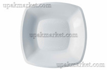 Тарелка пластиковая 180х180мм мелкая белая ПП /50уп х 6шт/