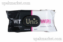 Салфетки влажные 120шт Универсальные клапан Unis