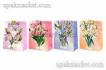 Пакет бумажный подарочный 32х26х12см Люкс микс