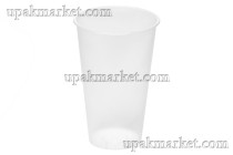 Стакан прозрачный (матовый) Bubble Cup ПП ВЗЛП 455-500 мл.д.90мм.h135мм 20уп. по 20шт.(400шт/кор.) 