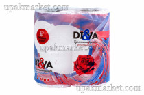 Туалетная бумага ДИВА 2 слоя 15м (4рул)  Роза (9уп)	