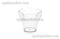 Креманка чашка 100мл "Незабудка" прозрачная PS /18уп х 25шт/