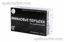 Перчатки винил.неопудр. LINGER L  /10х100шт/ (10)
