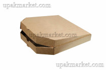 Короб под пиццу  цельный гофрокартон 250х250 бурый без печати УП (50шт)	