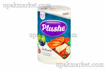 Полотенца бумажные 3-х слойные 25 метров, белые PLUSHE